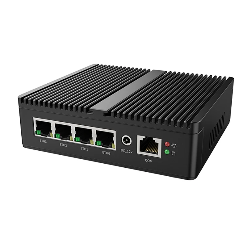 Мини-ПК Celeron без вентилятора с 4 * Intel i226 2,5G 1 * RJ45 COM HDMI DP pfSense