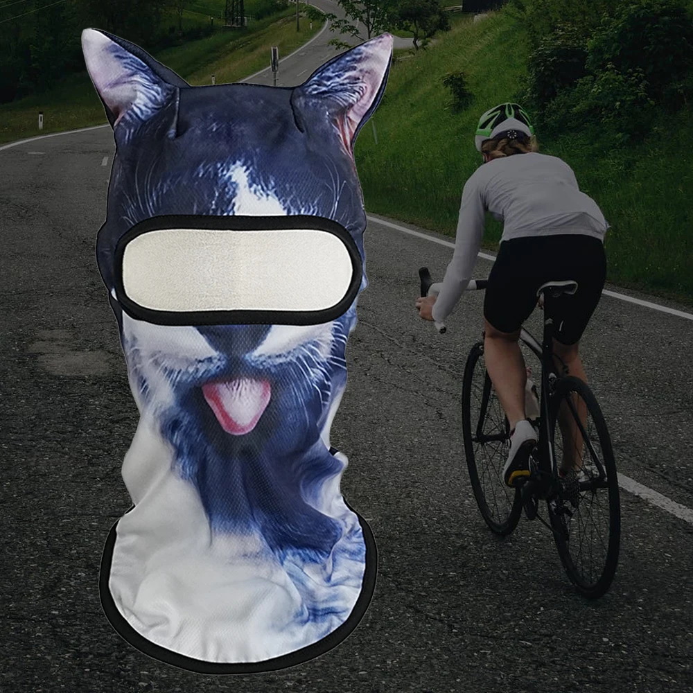 

Модная Балаклава с 3D животными, солнцезащитный крем, дышащая маска на все лицо, шея, анти-УФ-реквизит для косплея, шарф на шею, уличный велосипедный шарф