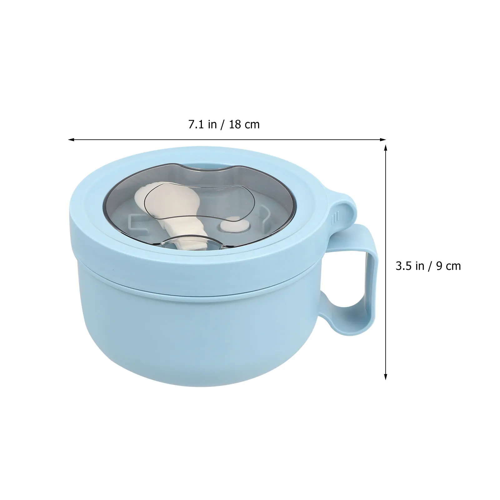 

Instant Noodle 304 Stainless Steel PP ABS High Volume Soup Bowl Food Container Lid Kitchen Office Travel Soup Bowl