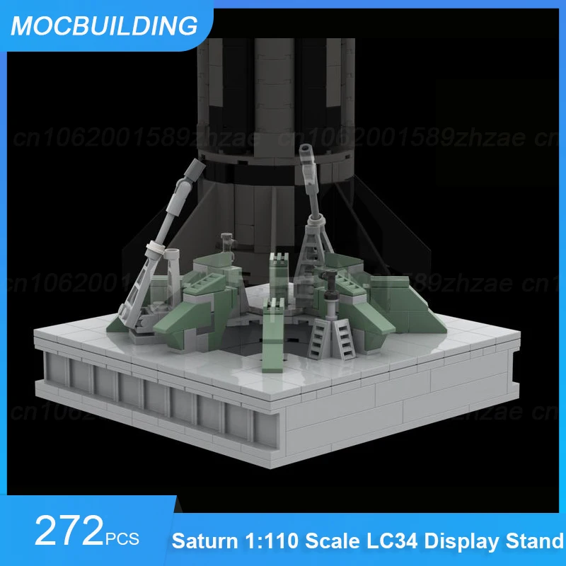 MOC Building Blocks Saturn 1:110 Scale Booster Model DIY Assembled Bricks Space Rocket Series Creative Educational Toys 731PCS
