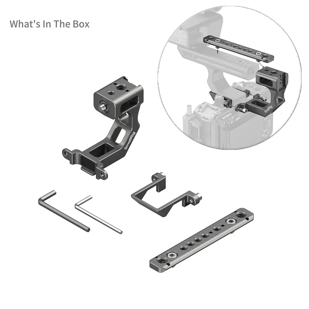 SmallRig FX3 / FX30 geavanceerde kooikit, HawkLock Quick Release Cage Kit voor Sony FX3 / FX30 met handgreep aan de bovenkant, kabelklem 4771