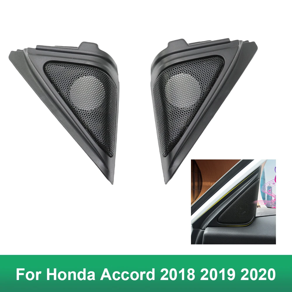 

2pcs Car Door Panel Audio Horn Speaker Tweeter Triangle Cover Case Loudspeaker Trim for Honda Accord 2018-2020