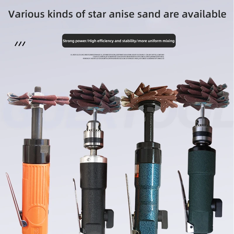 Pneumatic Octagonal Sand Irregular Polishing Machine Flower Making Machine Groove Wood Door Seam Grinding Surface Rust Removal