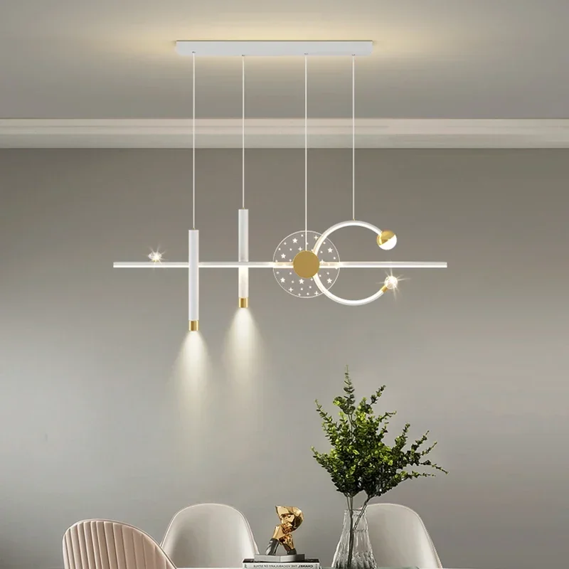 

Nordic Creative Art Atmosphere Bladeless Fan Lamp Full Spectrum Dining Pendant Lamp Dining Table Bar Counter Restaurant Lighting