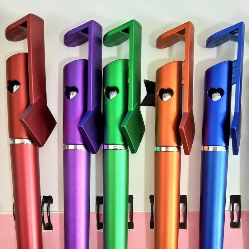 Practical 2Pcs/Set Creative Multifunctional Gel Pen Color Signature Pen With Mobile Phone Holder School & Office Stationery