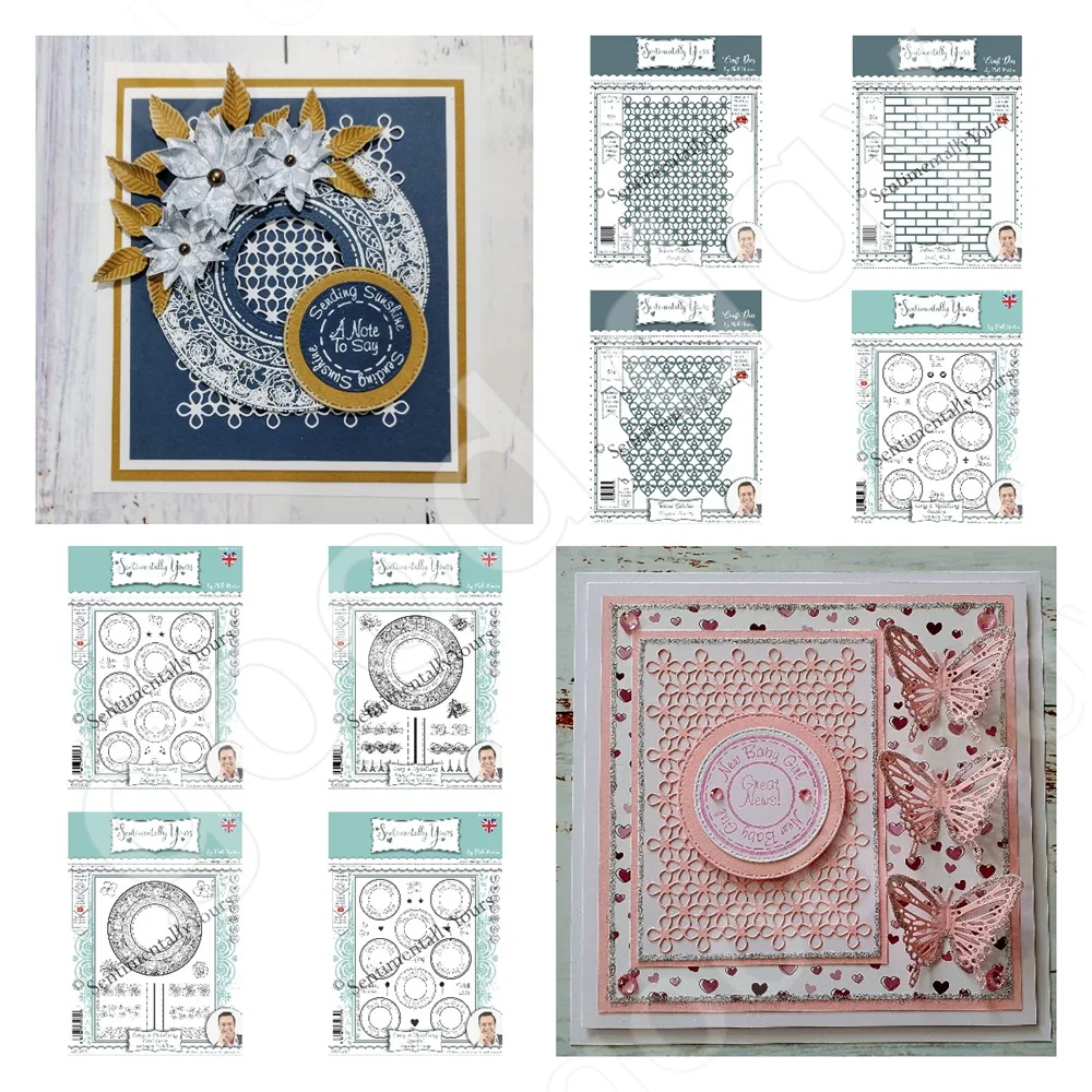 

Floral Border Metal Cutting Dies and Stamps for DIY Scrapbooking Holiday Gifts Greeting Cards Handmade Album Calendar Decoration