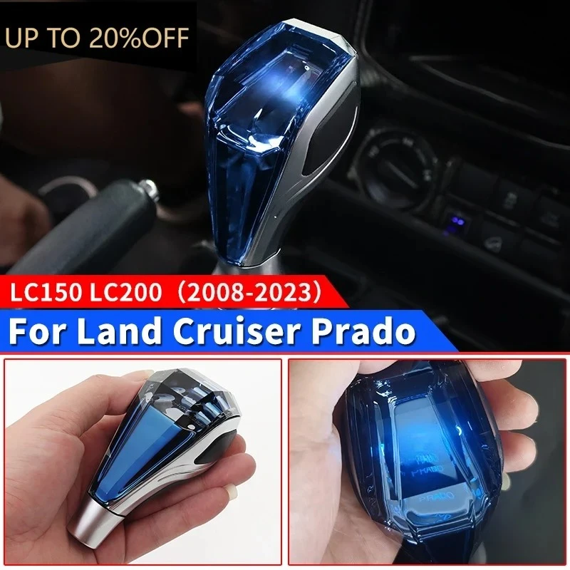 

For 2008-2023 Toyota Land Cruiser 200 Prado 150 LED Crystal Handle Gear Shift Knob LC150 LC200 Interior Upgraded Accessories