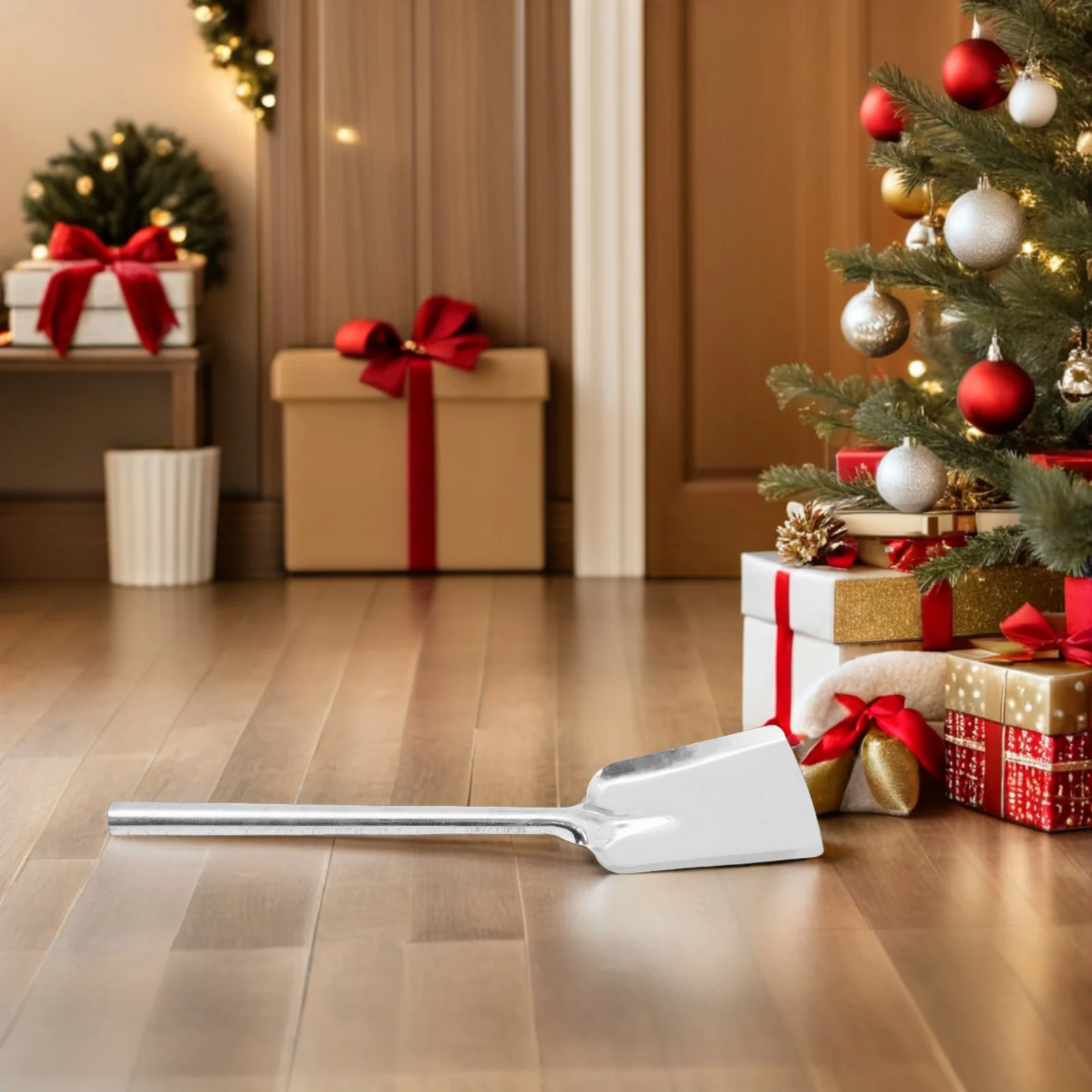 Pá de cinzas para lareira, colher de metal, alta resistência ao calor, aderência ergonômica para lareiras internas, grelhas a carvão, fogões a lenha