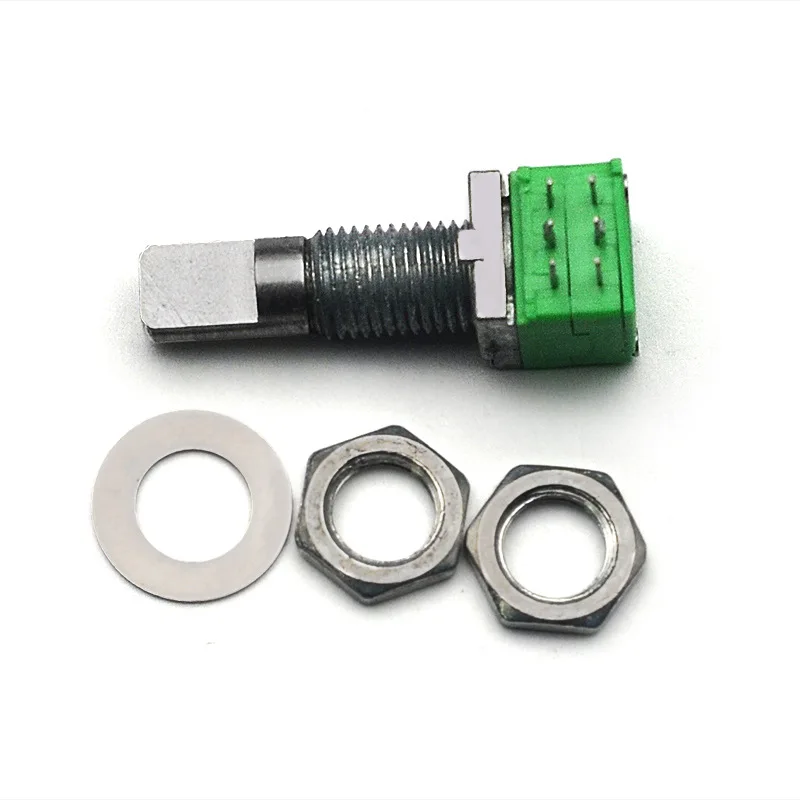 Dual Concentric Guitar Potentiometer B50K Stacked Pot Semi-Shaft Volume Pot 20mm Long Shaft with Center Detent Bass/Guitar Parts