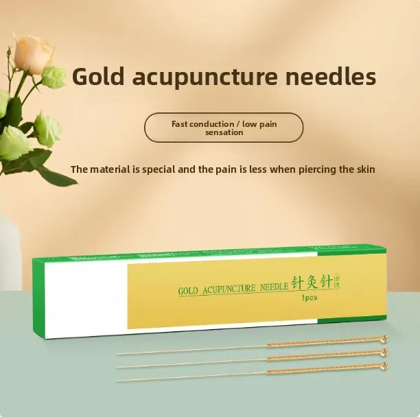 Gold acupuncture needles, special needles for traditional Chinese medicine, non-sterile single pack