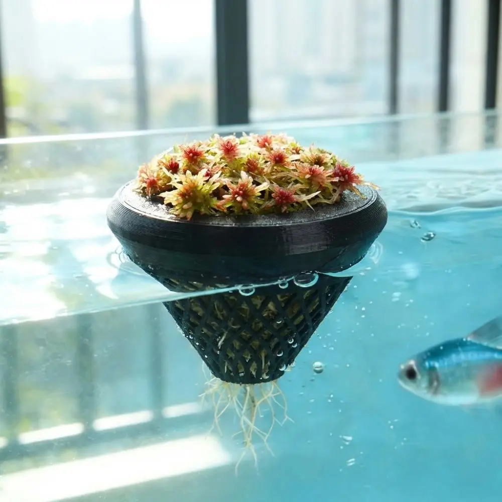 3D Printed Floating Aquarium Planting Basket Growing Pots Decorative Hydroponic Plant Basket Plastic Coexistence Floating Pot
