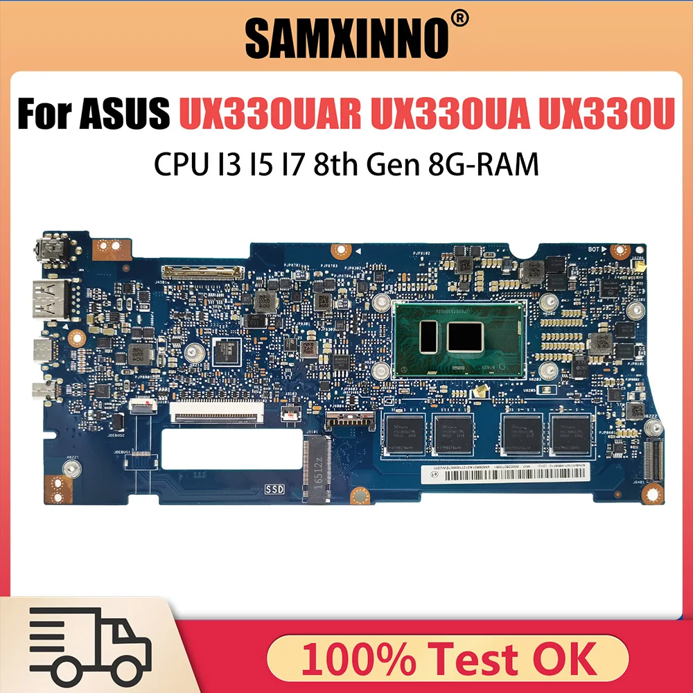 

UX330UAR Mainboard For ASUS UX330U UX330UAK UX330UA Laptop Motherboard I3 I5 I7 8th Gen CPU 8GB RAM 100% Test OK