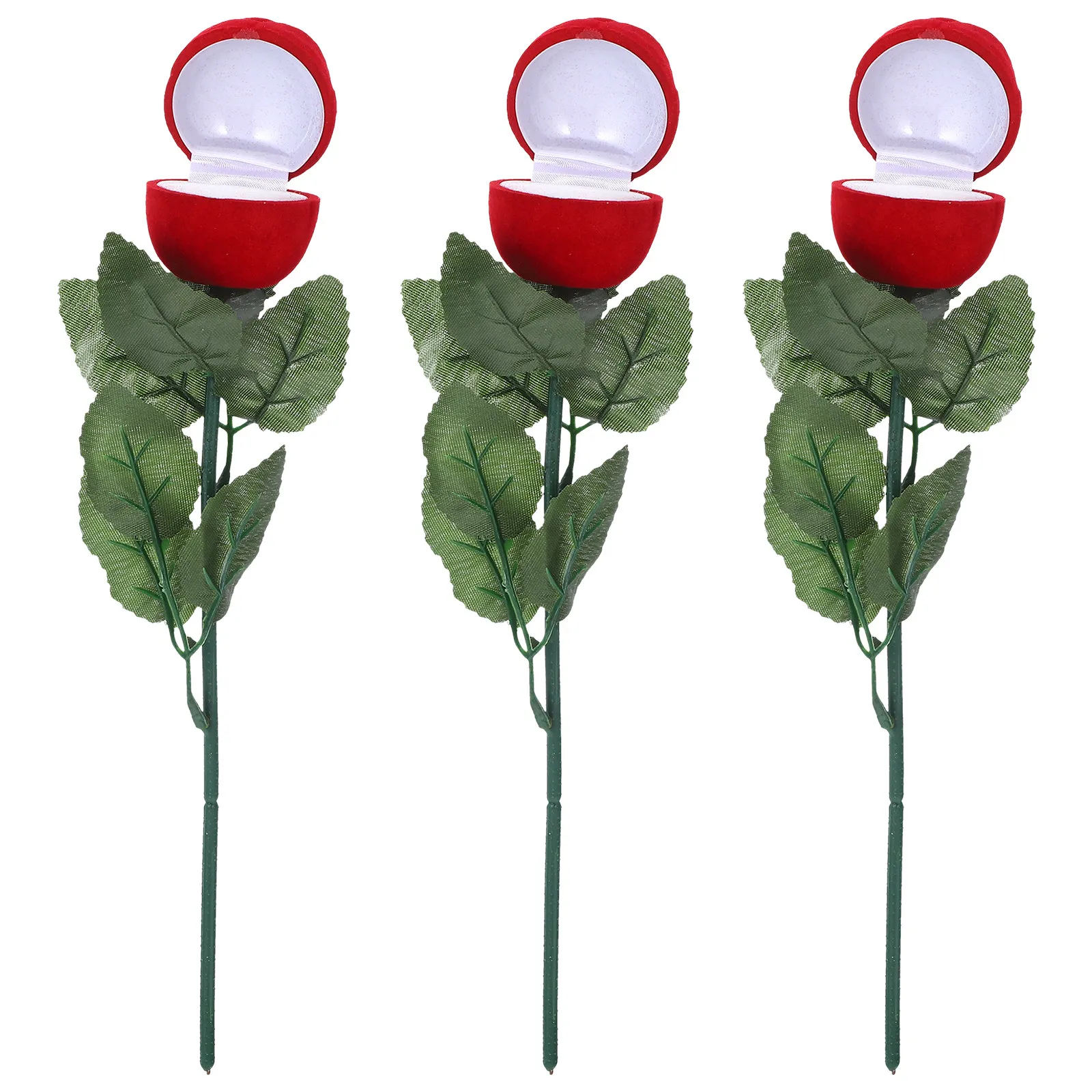 

Набор из 3 креативных коробочек для колец в форме розы: дышащий материал, прочный, реалистичный дизайн для особых случаев – предложение руки и сердца, помолвка, свадьба, вечеринка