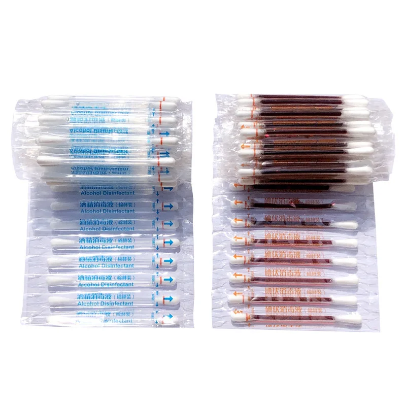 Écouvillons à l'iode et à l'alcool à double extrémité pour le soin des plaies – Must-Have de premiers secours en plein air ‌