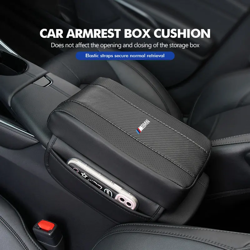 Car Central Armrest Pad Arm Rest Protection Cushion Storage Bag For BMW E84 E87 E90 E91 E92 E93 F10 F20 F30 F40 F15 F25 F26