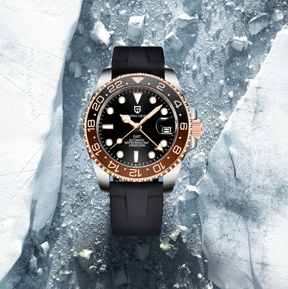 PAGANI تصميم جديد PD-1662 الرجال الساعات الميكانيكية الفاخرة ساعة أوتوماتيكية 100 متر مقاوم للماء ساعة للرجال reloj hombre