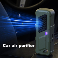 UVC Car Air Purifier Vehicle HEPA Filter Dual Cleaning Usb Output Car Air Cleaning Smoke Elimination Sterilization Smell Remove