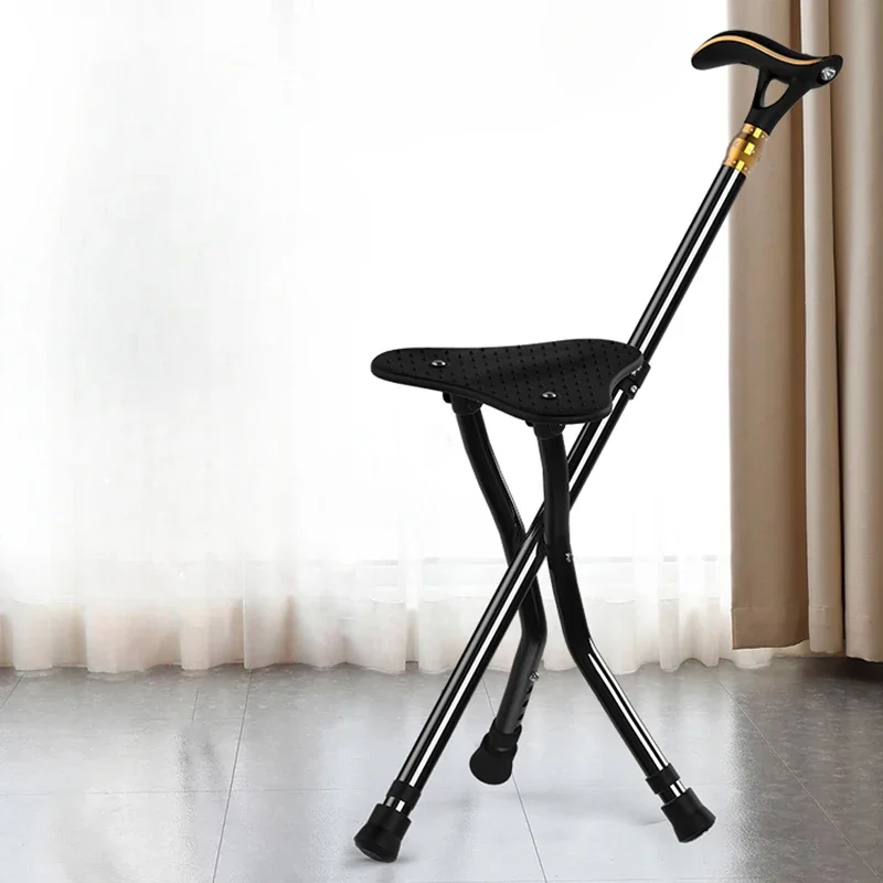 

Walking Stick Foldable Stool Ultralight Tourist Aluminium Alloy Stool Old People Senior Furniture Una Panca LLSC
