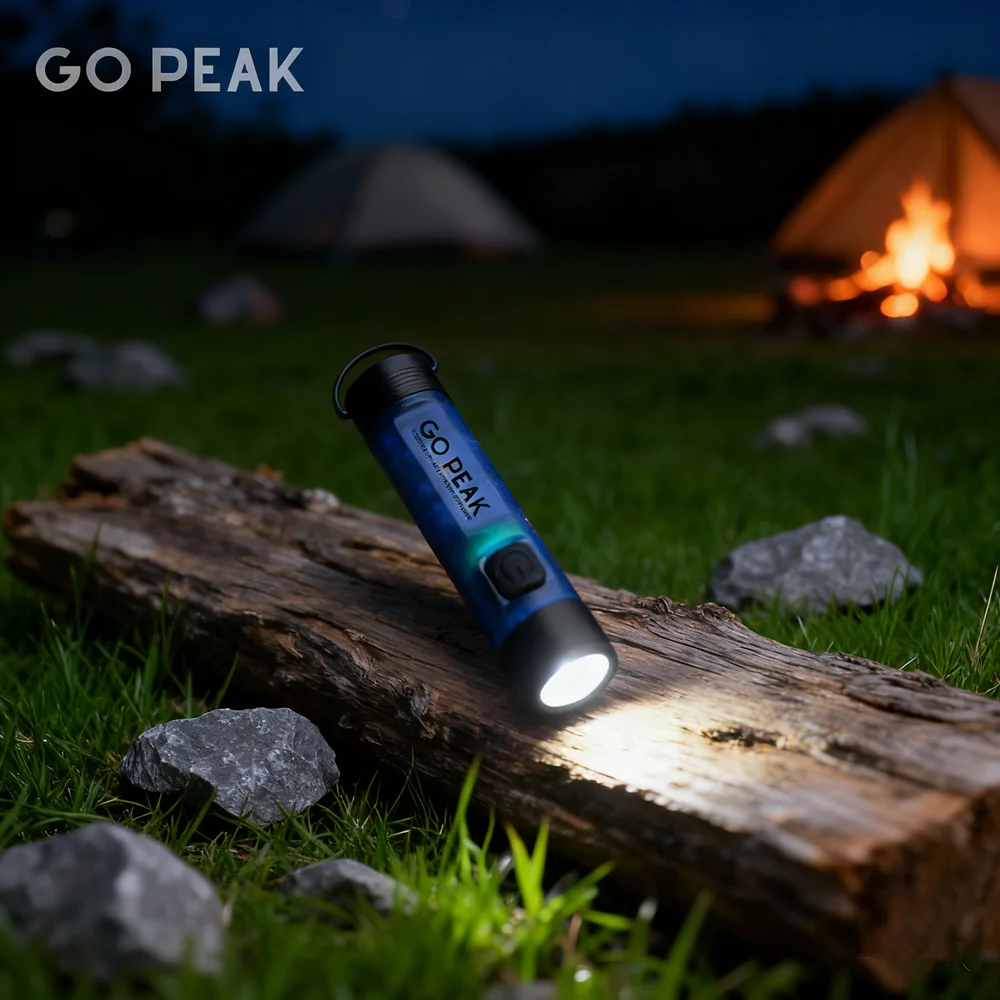 GO PEAK New Pocket Flashlight Outdoor Key Clip Cap Ambient LED Long Endurance Disaster Relief Emergency Strong Camping Light