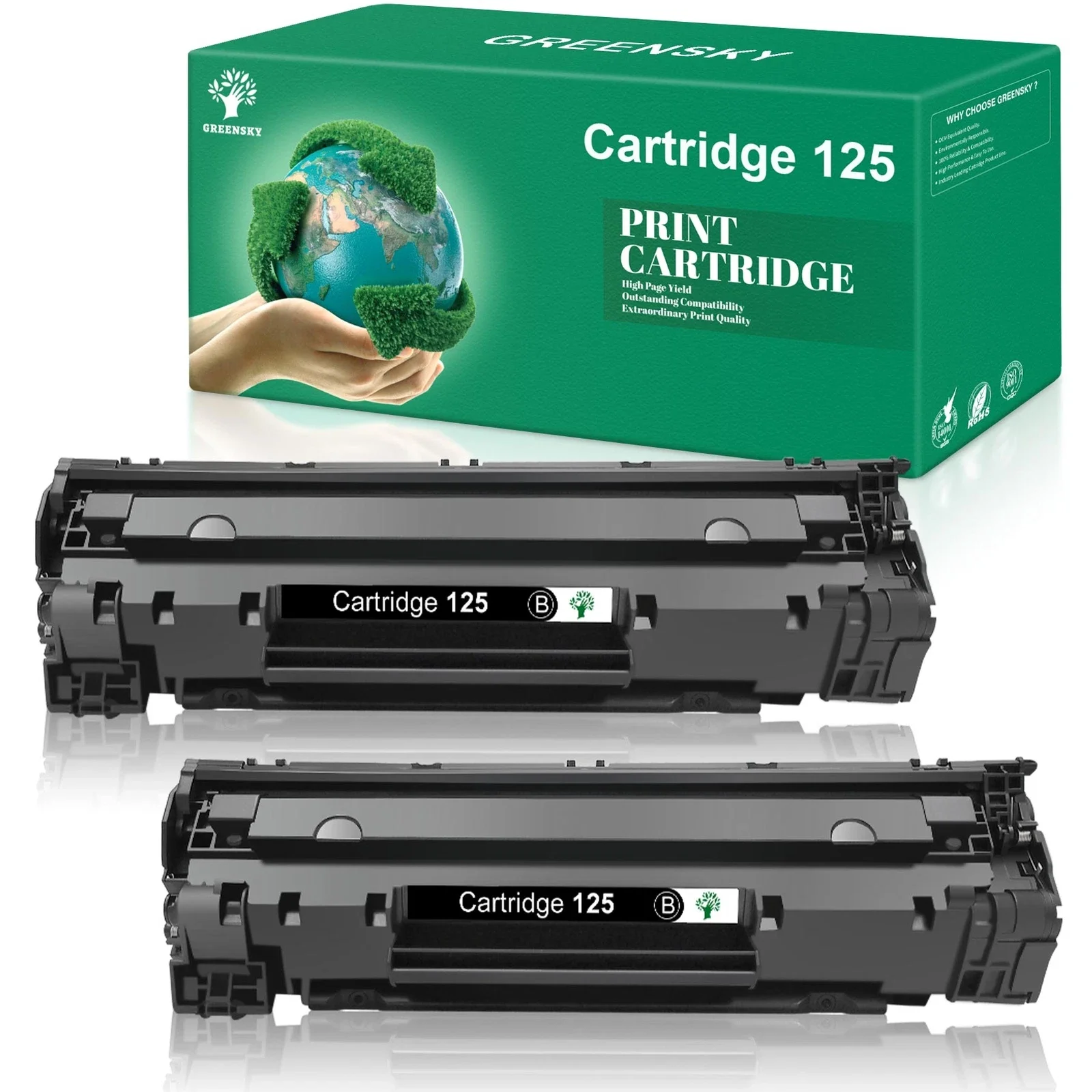 

2 тонера высокой емкости 125 для Canon ImageClass LBP6000 LBP6020 LBP6030w MF3010