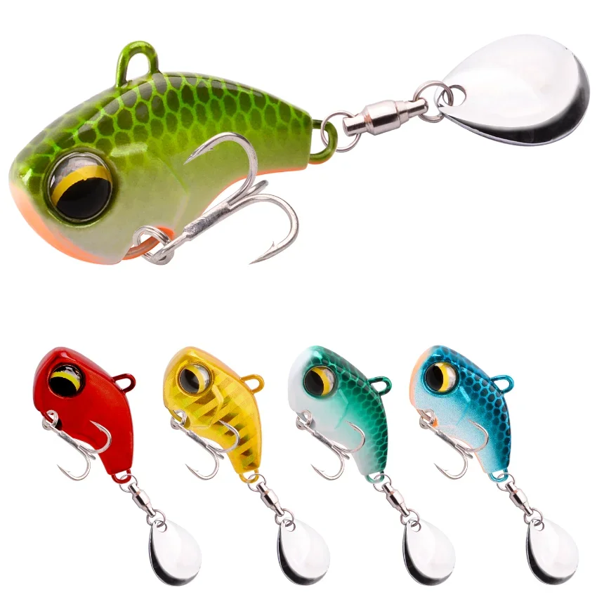 Aorace 5PCS 6g/14g/26g/22g โลหะ VIB Fishing Lure Spinner Sinking หมุนช้อน Pin Crankbait Sequins เหยื่อตกปลา