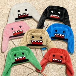 Outdoor New Black Handsome Domo kun Cartoon Embroidered Knitted Hat Same Style Warm and Windproof Hip Hop Leisure Fashion Hat Au