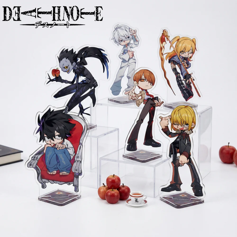 DEATH NOTE Acrylic Stand Figure Keychain L Lawliet Light Yagami Ryuk Misa Amane Near Mello Chibi Model Plate Desktop 10cm