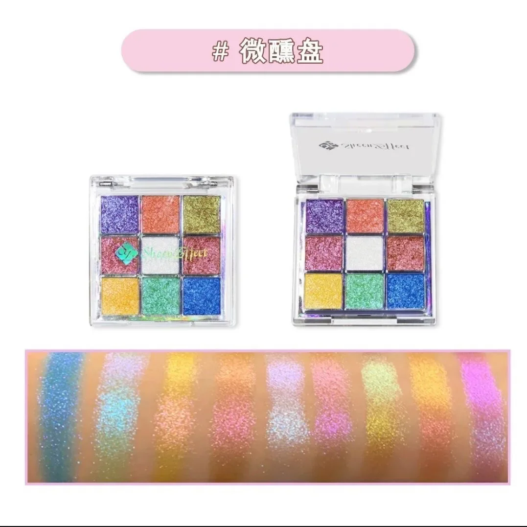Sheeneffect 9 cores placa de sombra camaleão delicado e brilhante sombra maquiagem cosméticos
