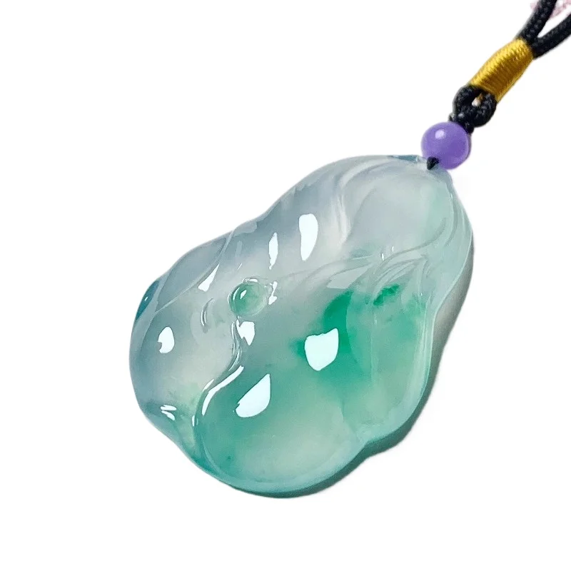 

Jade floating green pendant