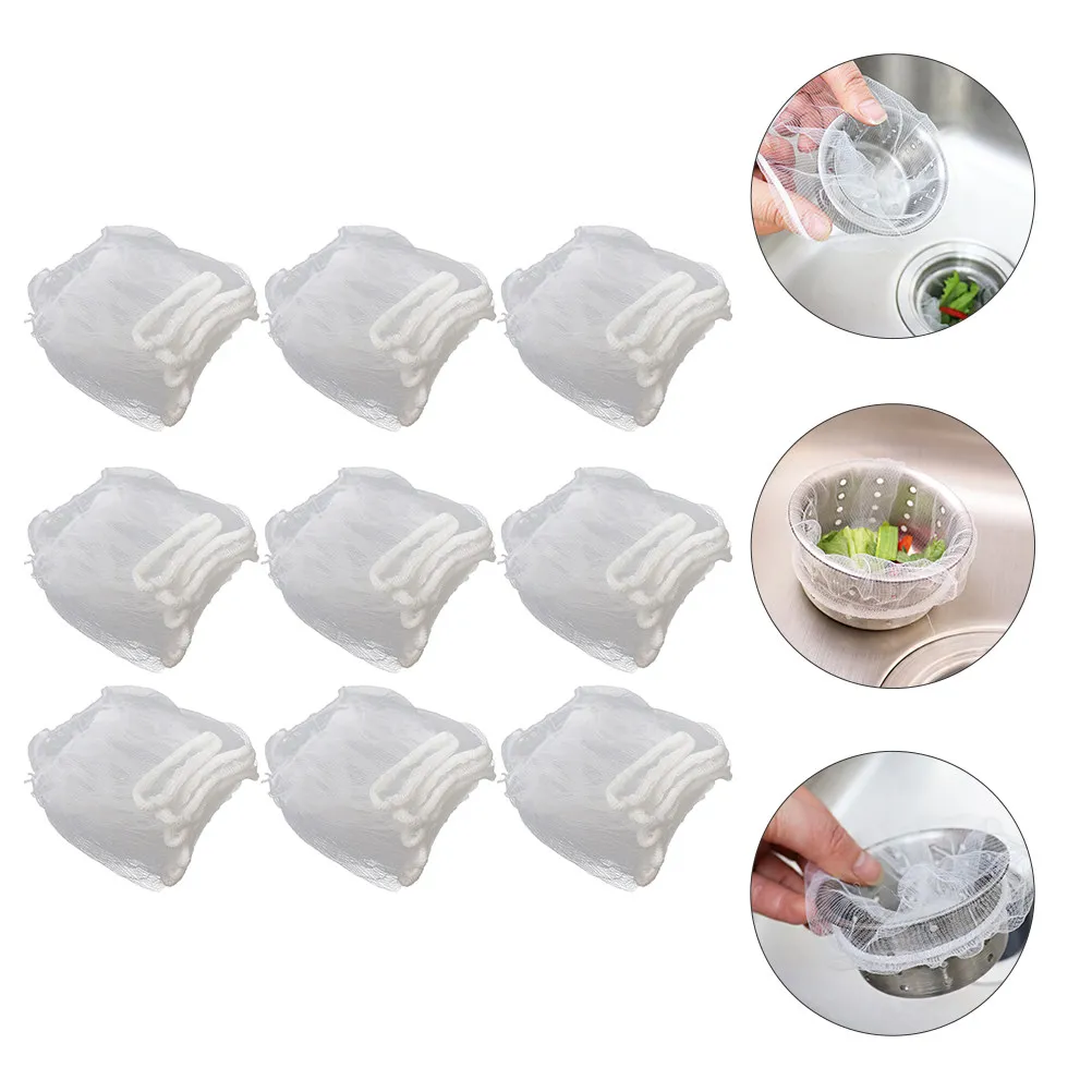 

300Pcs Sink Strainer Mesh Bags Flexible Elastic Kitchen Sink Filter Net for Washing Basin Drainage Filters Nets Waste Catcher