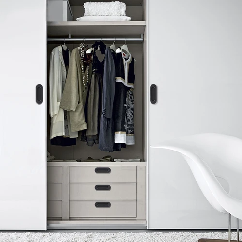 Imagen 2 del producto Manija oculta de acero inoxidable, puerta corredera oculta integrada, manija del cajón de la puerta corredera, manija dorada negra integrada, bronce