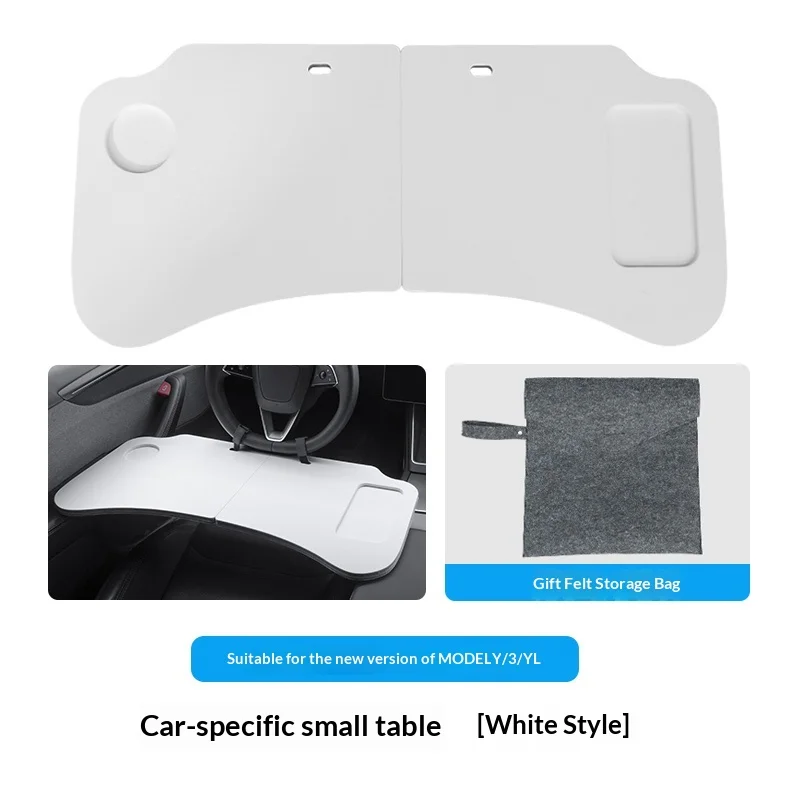 Foldable Steering Wheel Laptop Tray For Tesla Model 3 Highland Model Y Juniper Portable Car Dining Table Work Desk Accessories