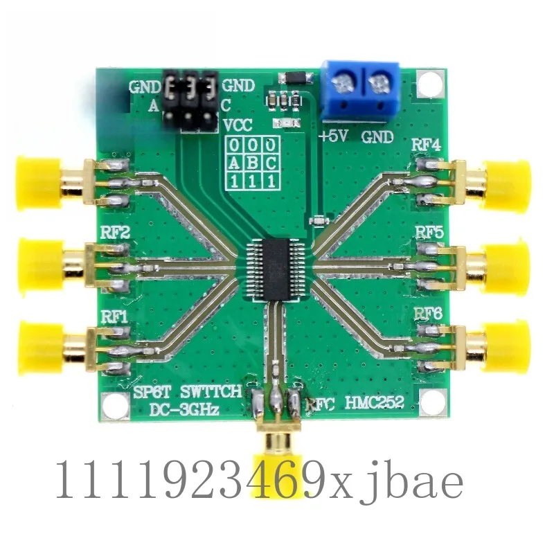 DC-3GHz SP6T Non-Reflective RF Switch Module Single Pole 6 Throw RF Signal Switch Board