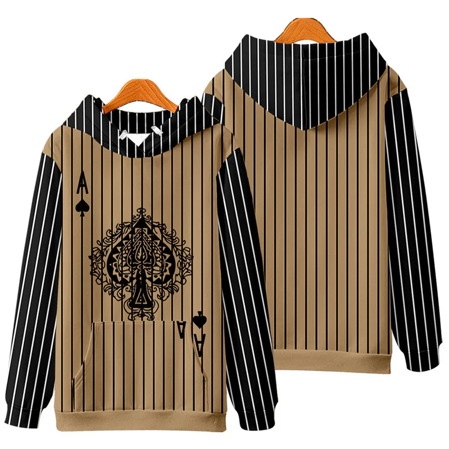 

Playing Cards Poker Q K 3D Hoodies Men/Women Long Sleeve Sweatshirt KING QUEEN Print Pullovers Jacket Fashion Harajuku Coat