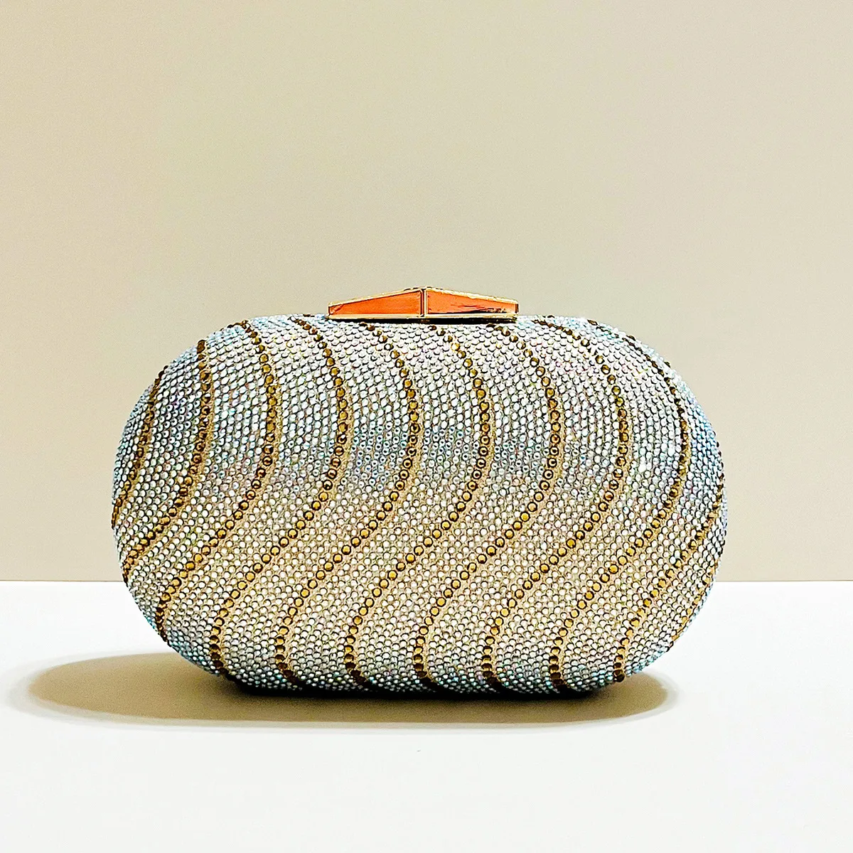 Bolso de mano de temperamento para mujer, tendencia de moda, bolso de cena de diamante completo, bolso de fiesta de noche, bolso de boda pequeño,