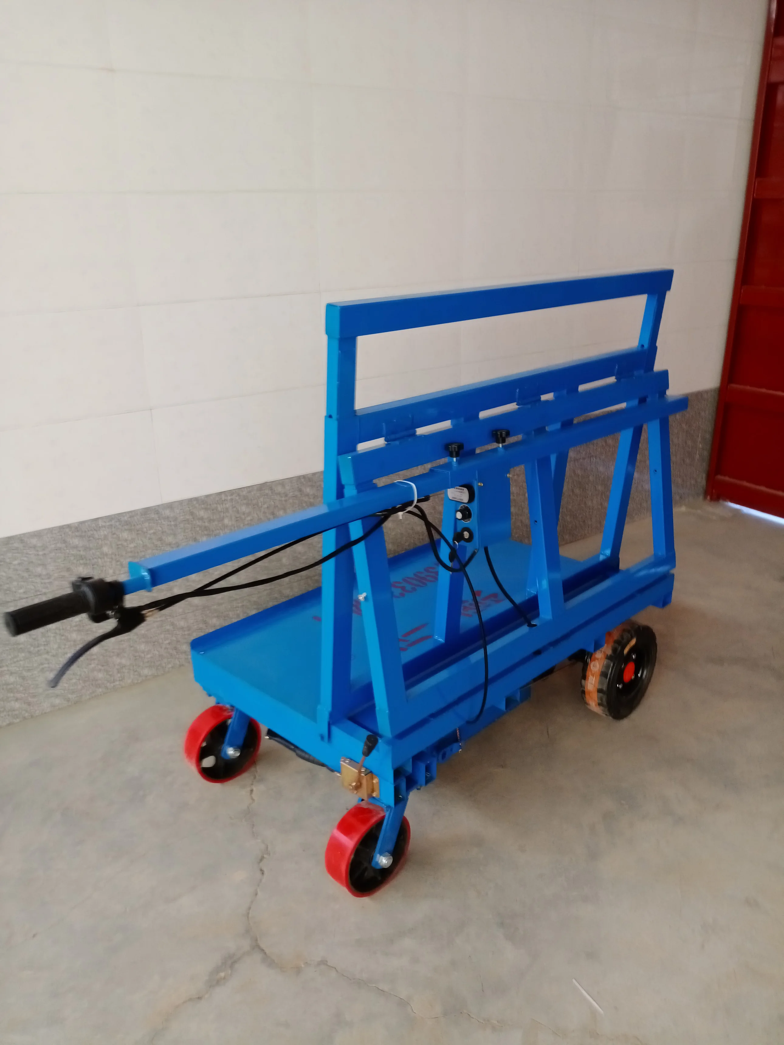

Electric construction site pallet truck foldable plate cart electric glass folding cart