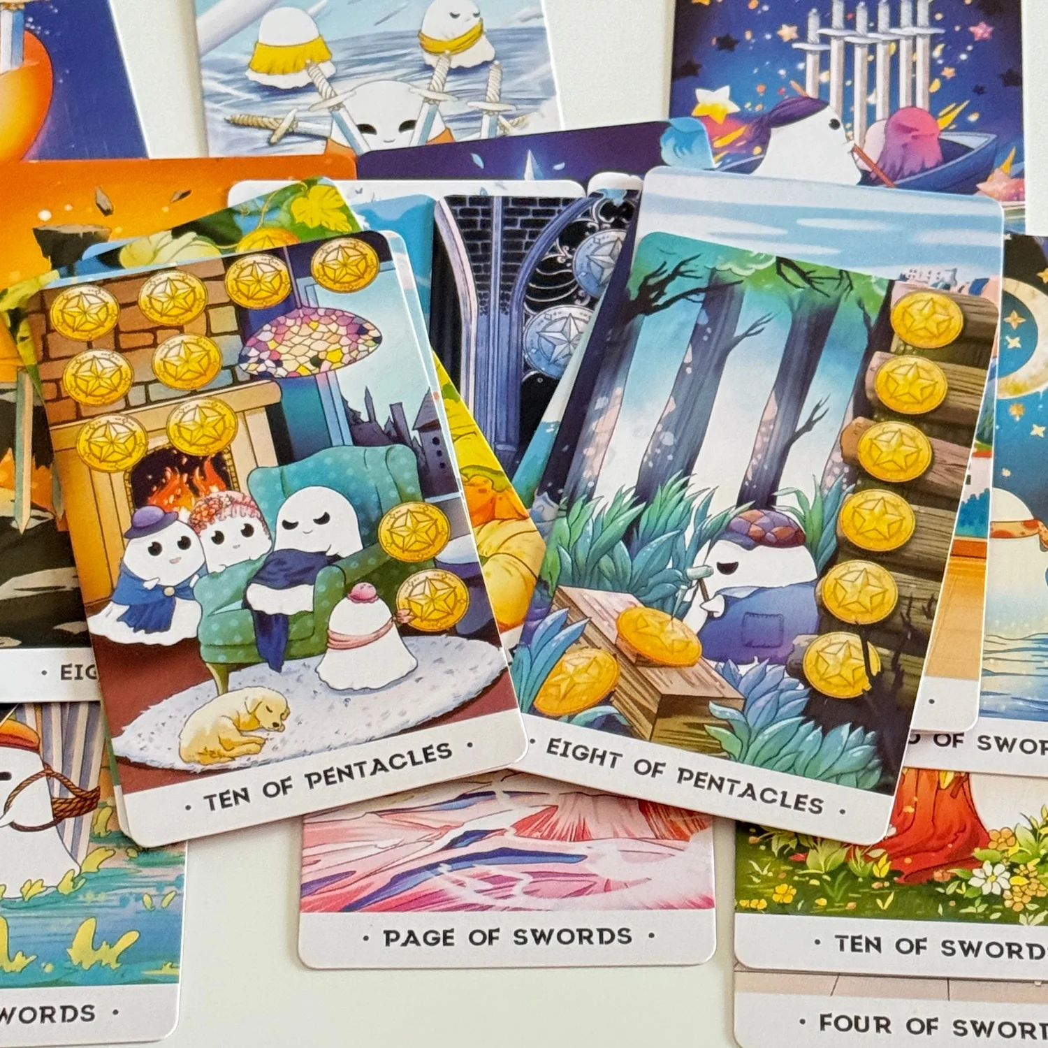 Orchid Valley Tarot cards Cartoon Tarot for Spiritual Guidance & Moonlit Ghosts Insights