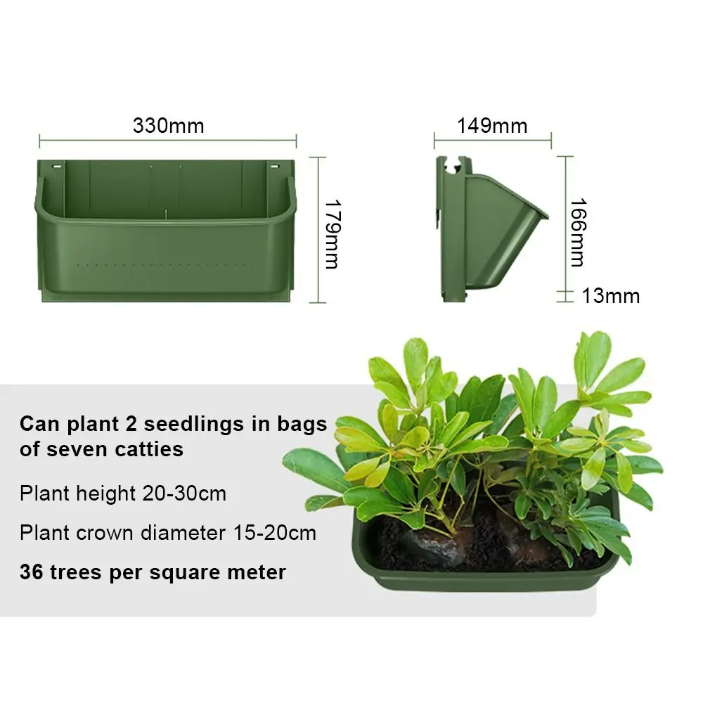 Hanging Garden Plant Wall Flower Pot Container Wall Hanging Vertical Green wall-mounted Plastic Planting Box Home Decor