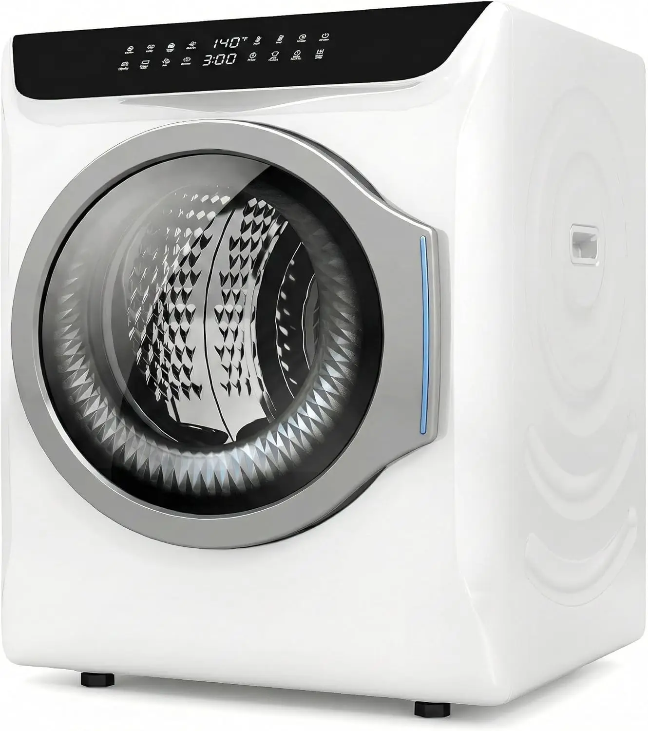 Secador com banheira de aço inoxidável e secador de botas, máquina de secar 1400 W, secador elétrico com controle de LED para apartamento, dormitório, trailer, branco