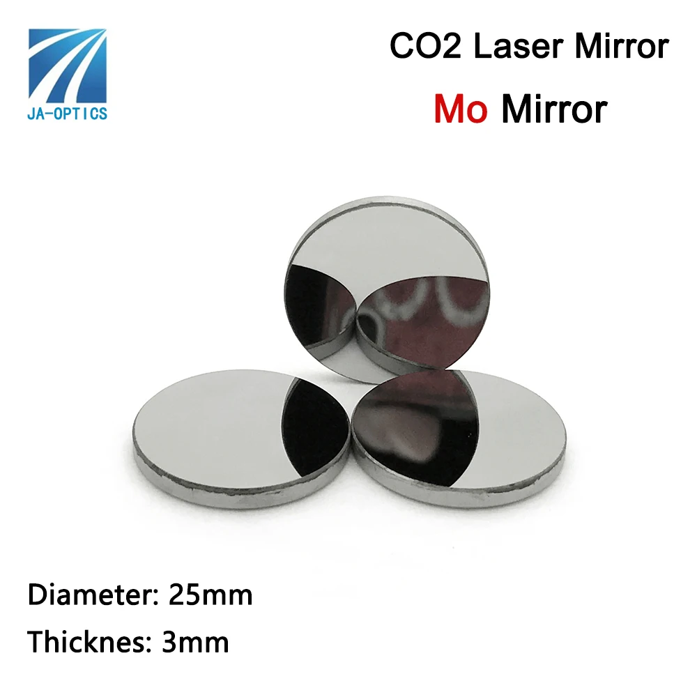 JA-OPICS Pack of 3 Pcs Optical Mo Reflective Mirror D25x3mm CO2 Laser Mirror Molybdenum for Laser Engraving Machine