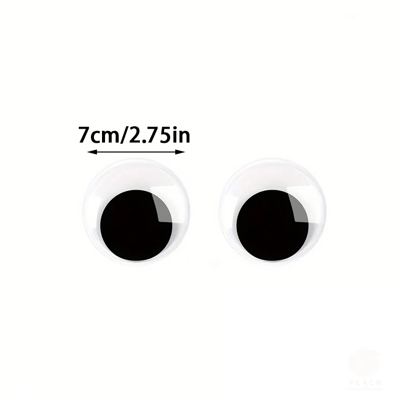 1 Paar Zelfklevende Leuke Enorme Googly Ogen Koelkast Muur Sticker Grappige Grote Zwarte Plastic Ogen Sticker Diy Scrapbook Poppen Oogbol