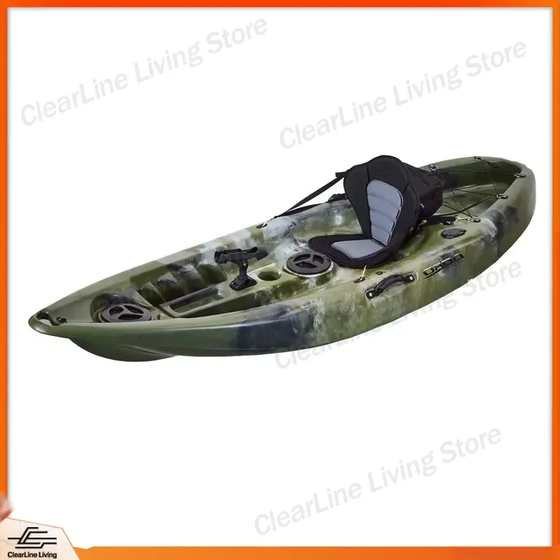Sit On Top Fishing Kayak Single Person Small Lightweight Portable Inflatable Boat for Adults Outdoor Water Sports River Lake
