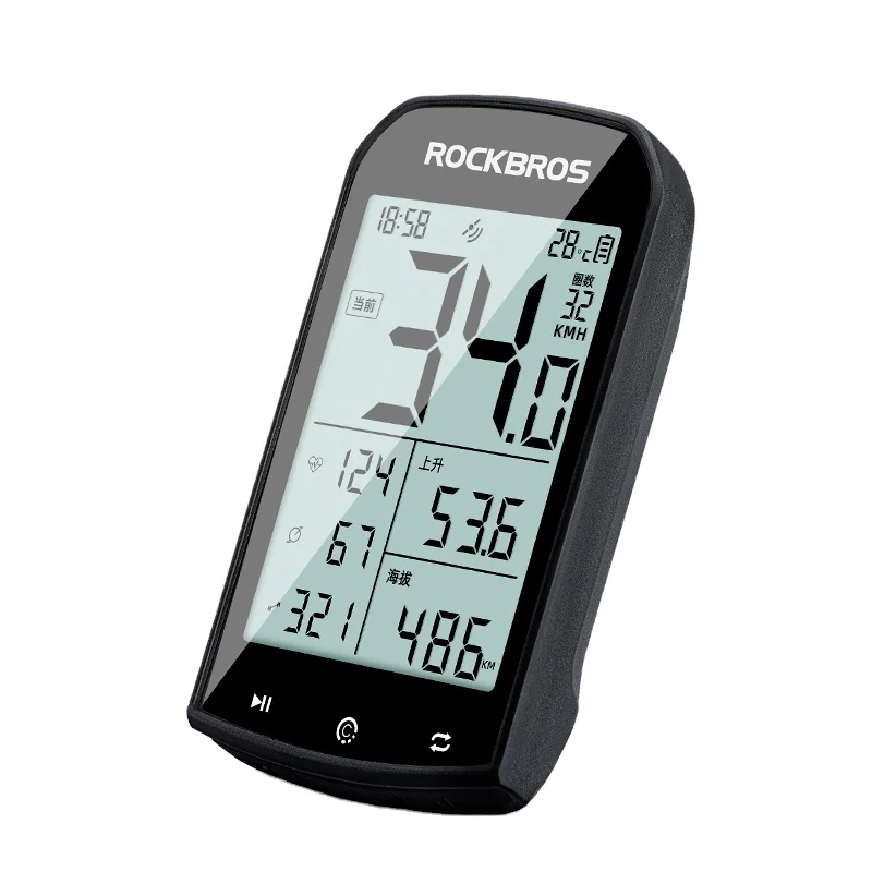 

ROCKBROS High Quality Wireless Waterproof Heart Rate Monitor GPS Cycling Speedometer Bicycle Computer