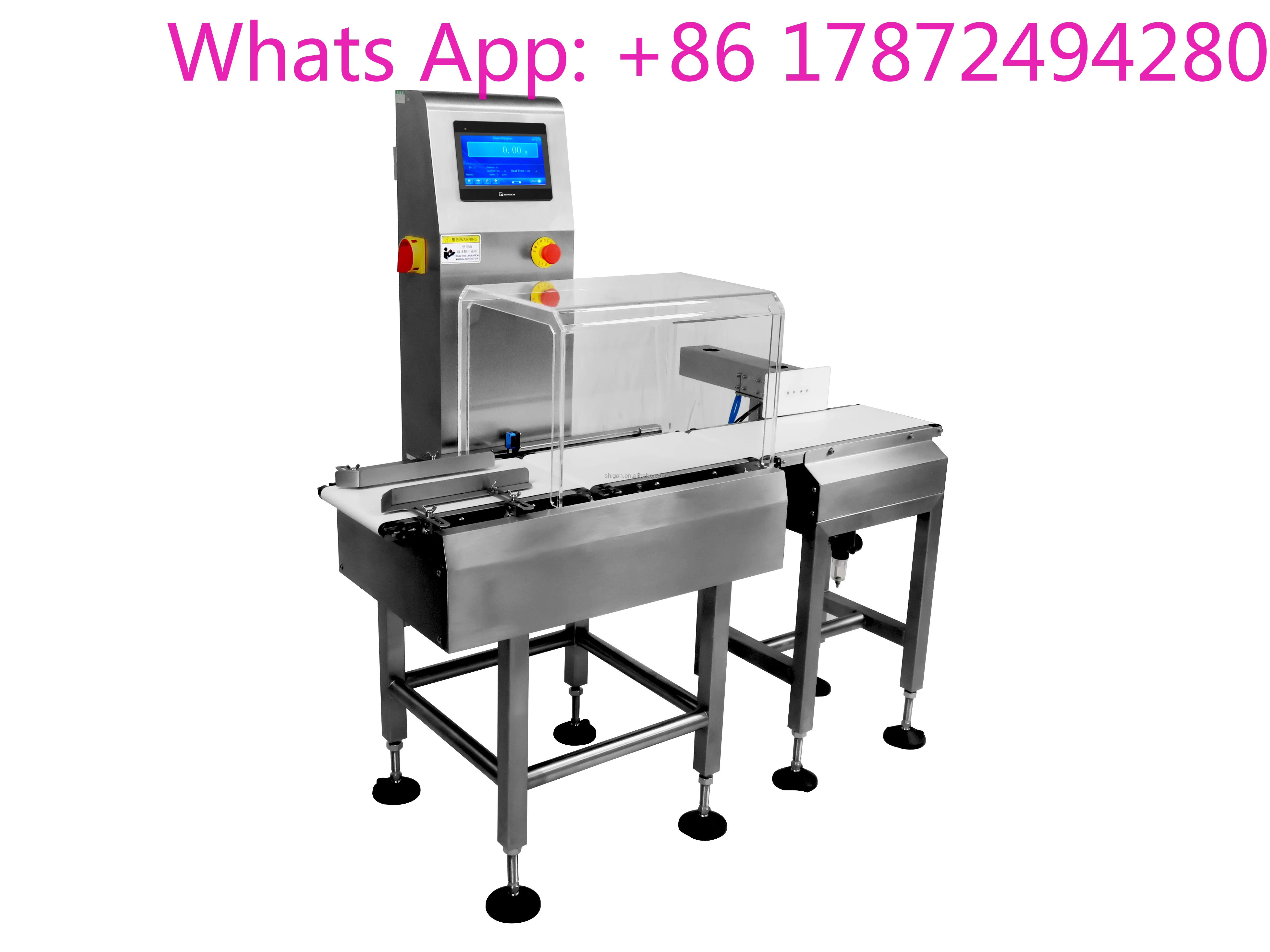 Online Stainless Steel High-Speed Conveyor Checkweigher Machine On-Line LCD Display Weighing Scales Customizable