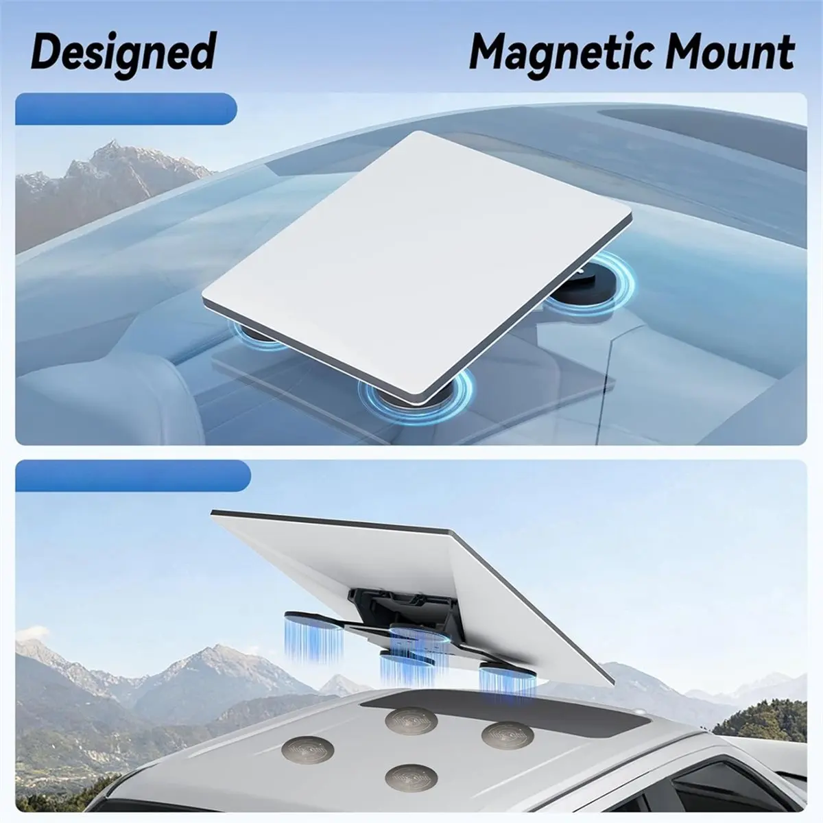 A32I 4PCS for Mini/Gen3 Magnetic Mount Plates Metal Plate Magnetic Pads for Satellite Dish Magnetic Car Mount