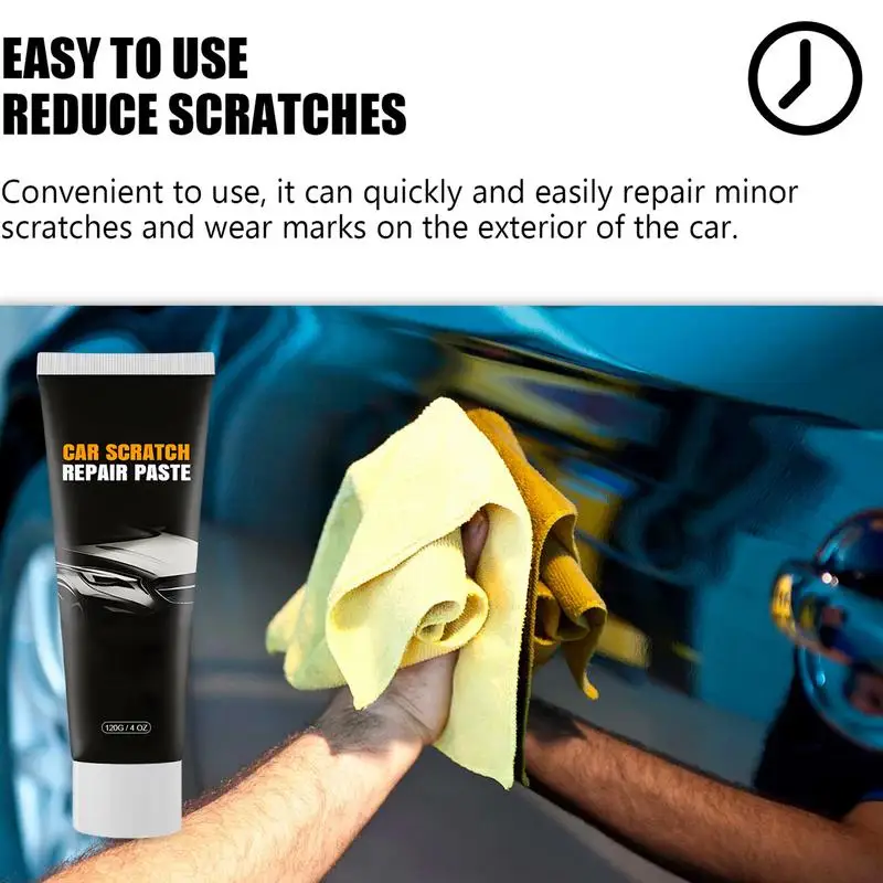Car Scratch Eraser Rubbing Compound With Sponge 120g Effective Easy Professional Car Wax Scratch Remover For Moderate Scratches