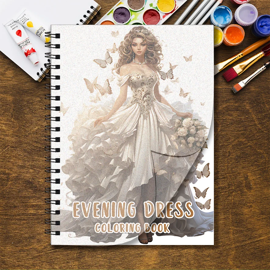 Coloring Book - 8.3x 11.2 inches 32 pages Fashion Clothing Coloring Book - Perfect for soothing, back to school gifts, gifts for