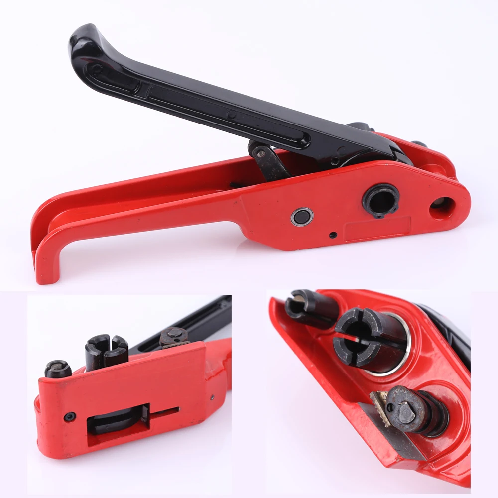 Packing Tensioner Manual Composite Cord Strip PET PP Plastic Strapping Sealer Tool Cutter 13~19mm Durable Hand Belt Tensioners