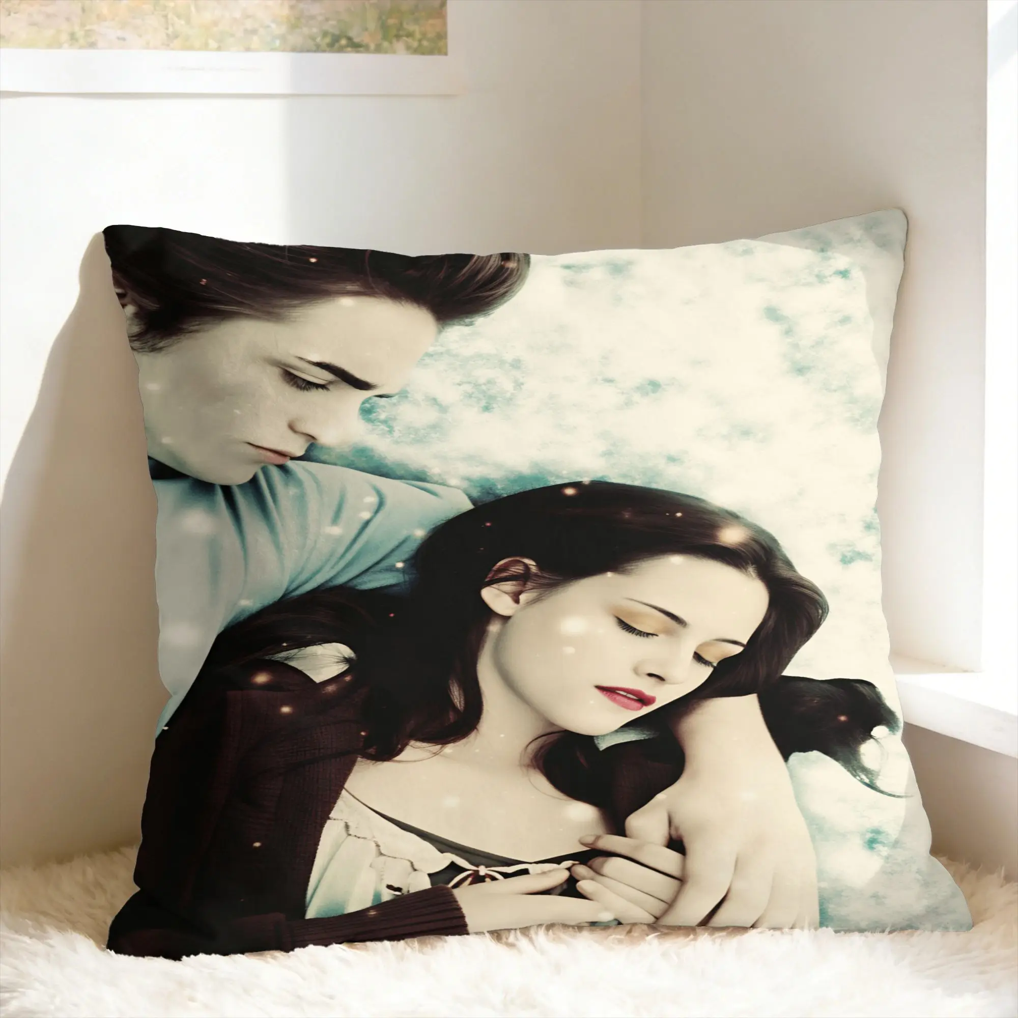 Pillow Case Edward Cullen Square  Pillow Cover For Sofa Car Home Decor Morden Pillowcases