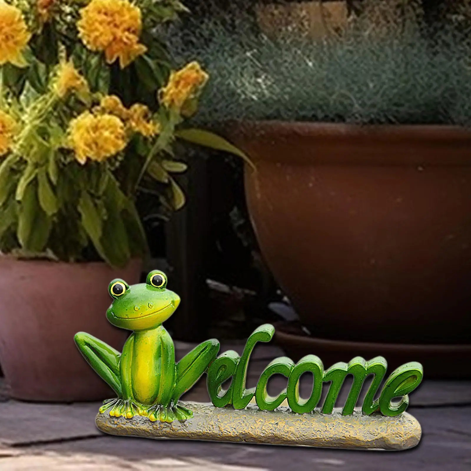 

Frog Statue Garden Decoration Craft Landscape Ornament Home Decor Resin Figurine